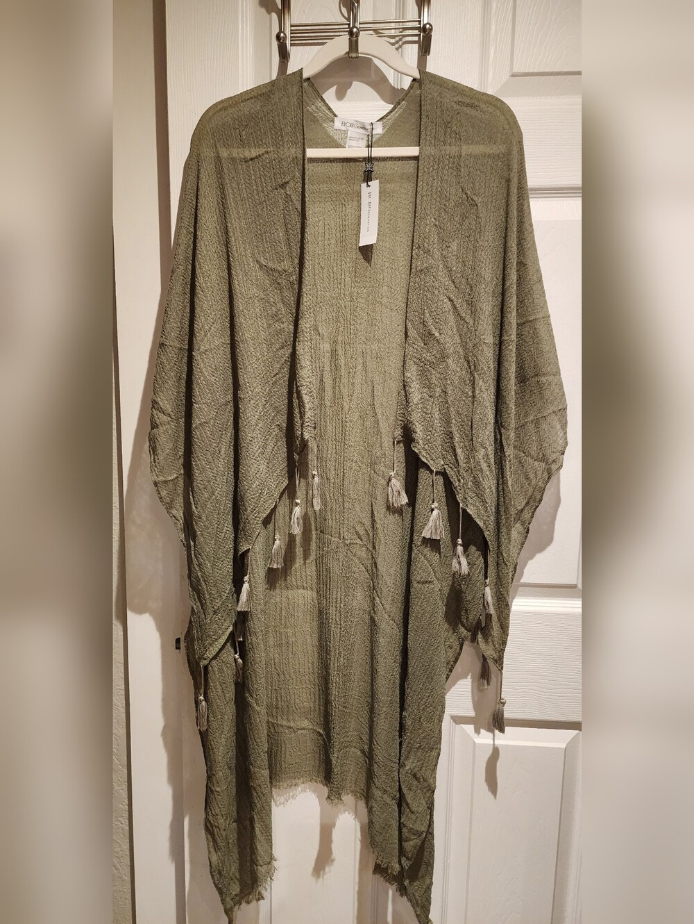 NWT - BCBGeneration Moss Green Textured Kimono Cardigan